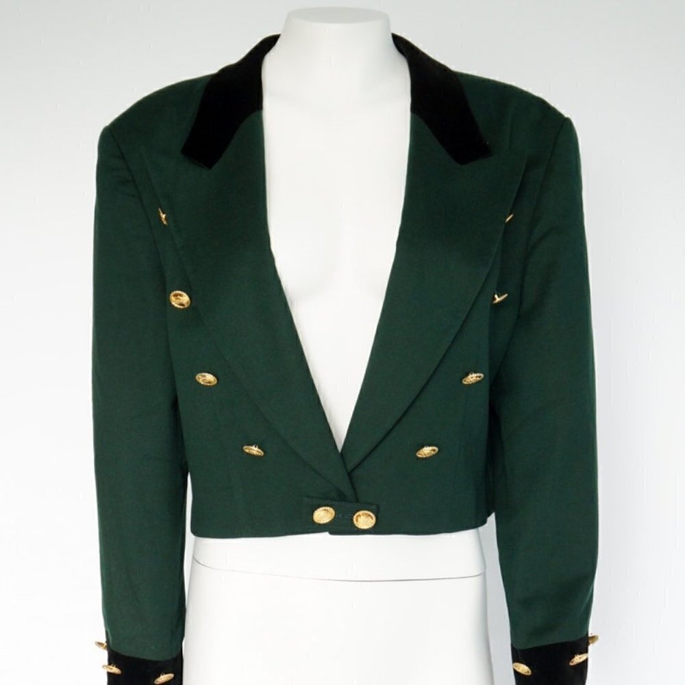 𝅺vintage Escada by Margaretha Ley Short Waist Jacket EU 34 - Picture 2 of 13